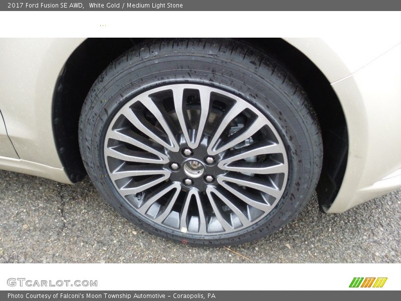 White Gold / Medium Light Stone 2017 Ford Fusion SE AWD
