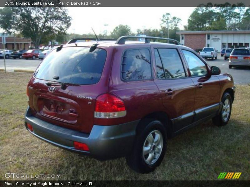 Merlot Dark Red / Gray 2005 Hyundai Santa Fe GLS