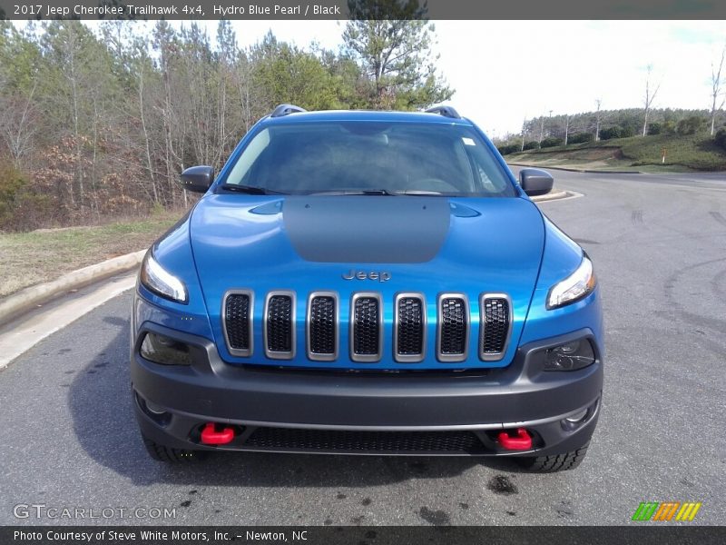 Hydro Blue Pearl / Black 2017 Jeep Cherokee Trailhawk 4x4