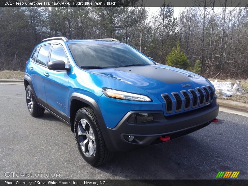 Hydro Blue Pearl / Black 2017 Jeep Cherokee Trailhawk 4x4