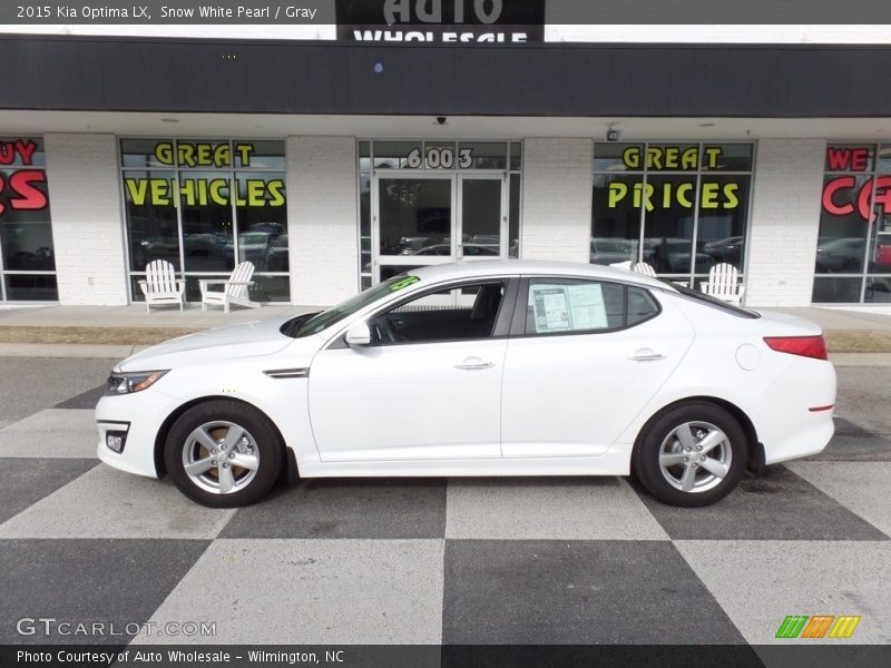 Snow White Pearl / Gray 2015 Kia Optima LX