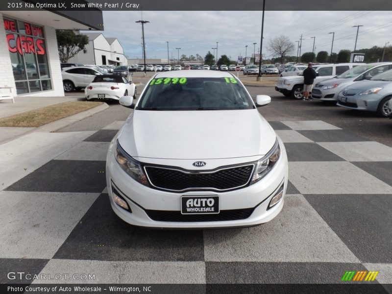 Snow White Pearl / Gray 2015 Kia Optima LX