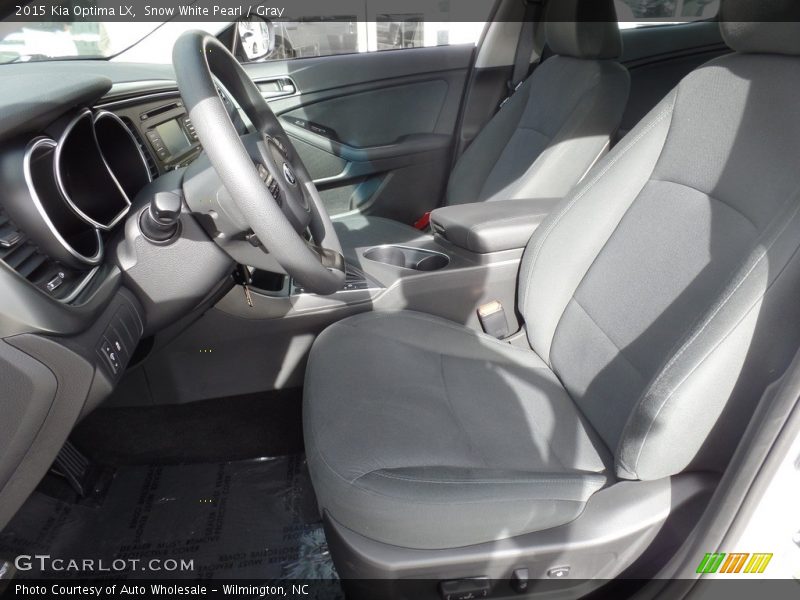 Snow White Pearl / Gray 2015 Kia Optima LX