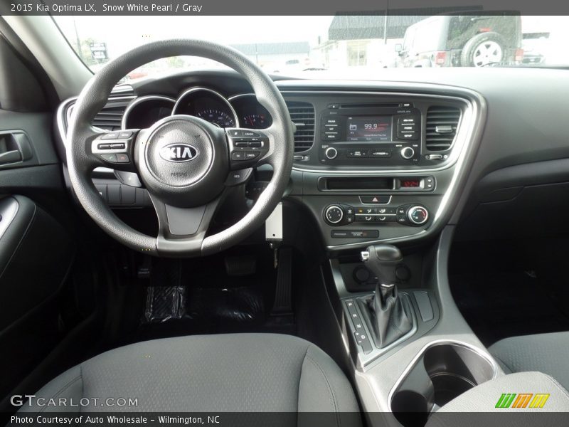 Snow White Pearl / Gray 2015 Kia Optima LX