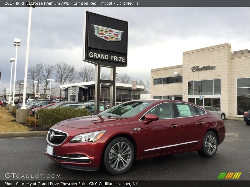 Crimson Red Tintcoat / Light Neutral 2017 Buick LaCrosse Premium AWD