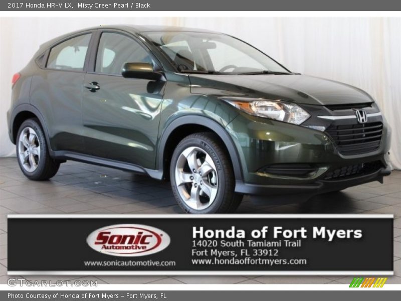 Misty Green Pearl / Black 2017 Honda HR-V LX