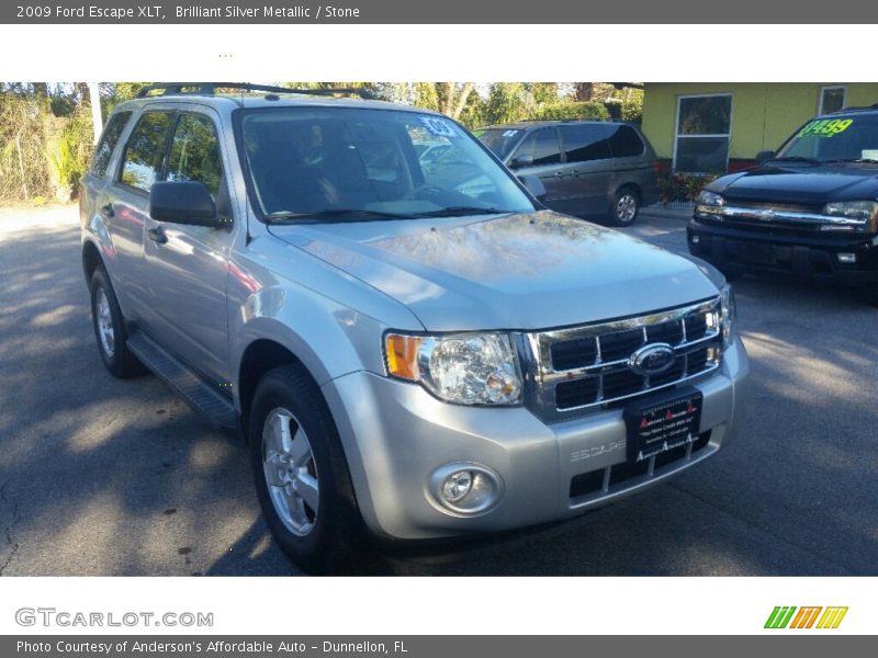 Brilliant Silver Metallic / Stone 2009 Ford Escape XLT