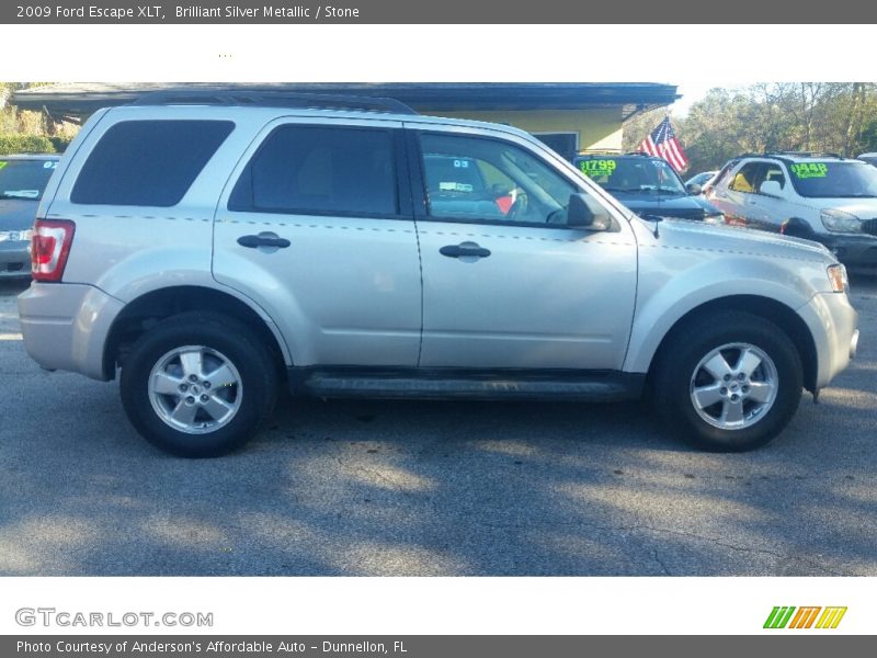 Brilliant Silver Metallic / Stone 2009 Ford Escape XLT