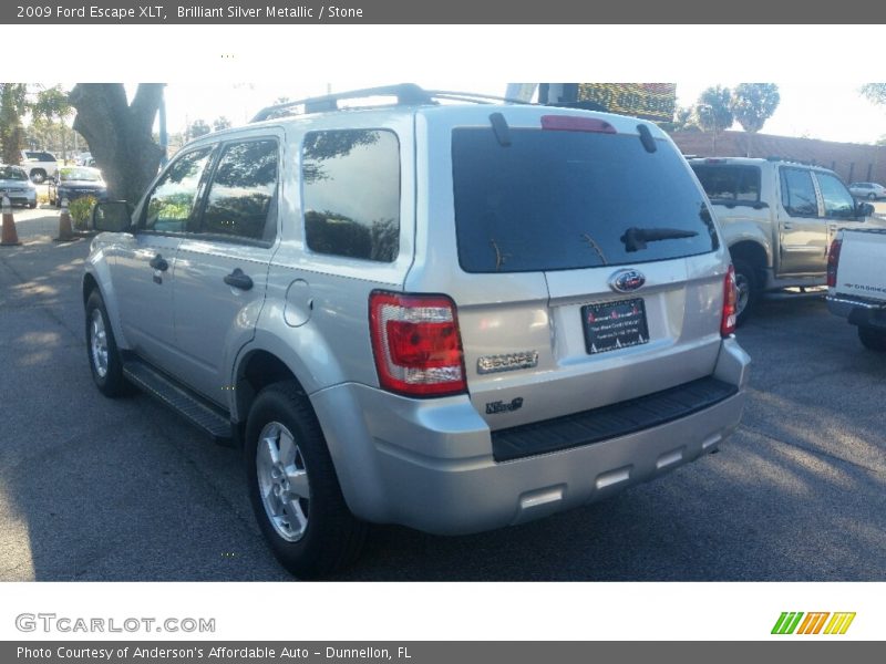 Brilliant Silver Metallic / Stone 2009 Ford Escape XLT