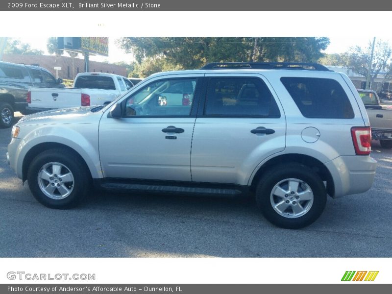 Brilliant Silver Metallic / Stone 2009 Ford Escape XLT