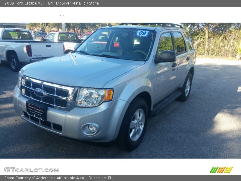 Brilliant Silver Metallic / Stone 2009 Ford Escape XLT