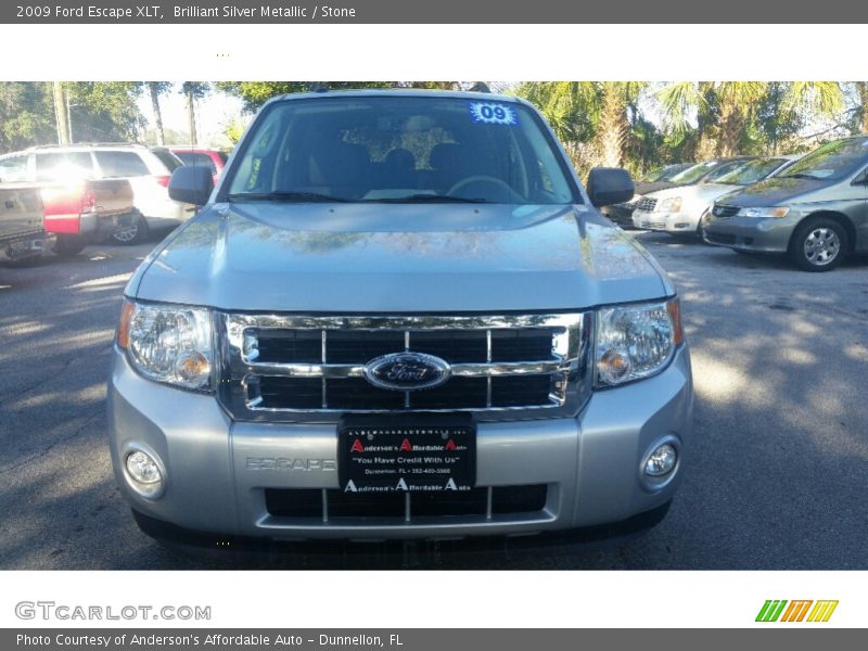 Brilliant Silver Metallic / Stone 2009 Ford Escape XLT