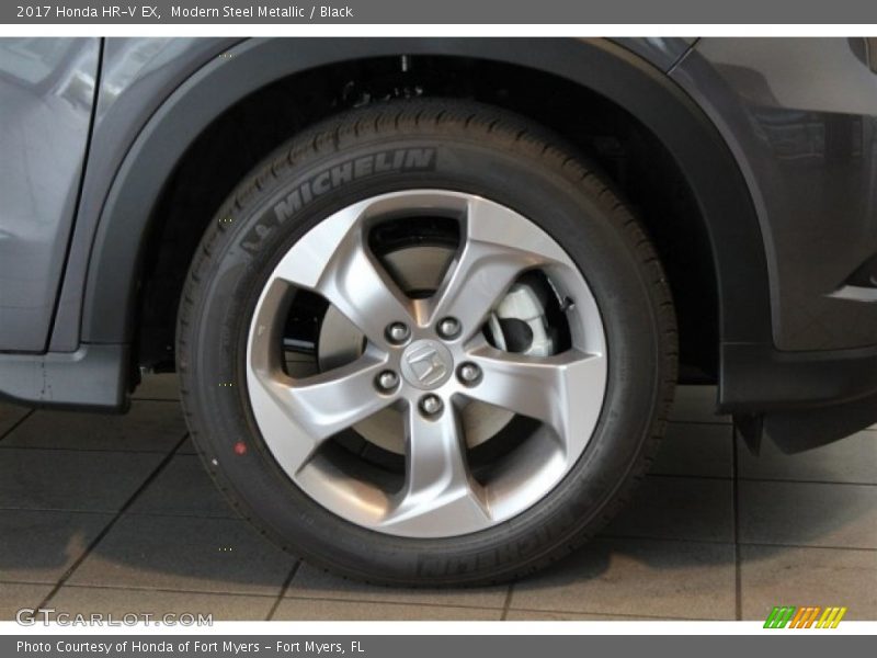 Modern Steel Metallic / Black 2017 Honda HR-V EX