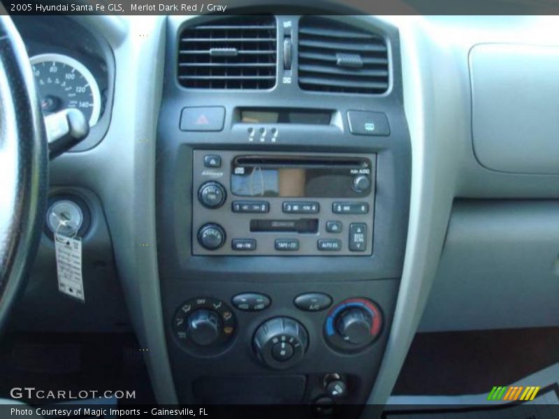 Merlot Dark Red / Gray 2005 Hyundai Santa Fe GLS