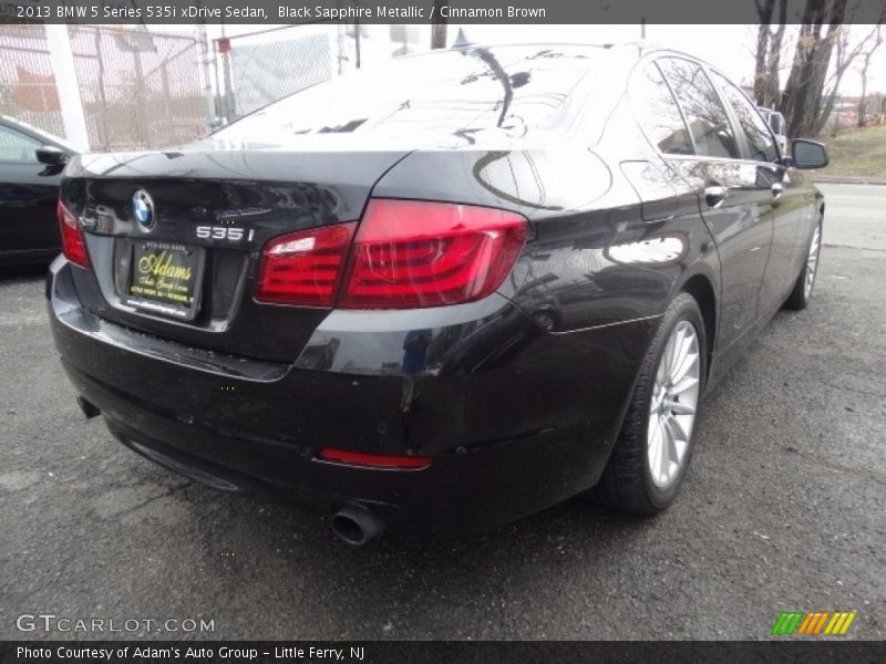 Black Sapphire Metallic / Cinnamon Brown 2013 BMW 5 Series 535i xDrive Sedan