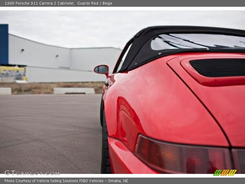 Guards Red / Beige 1990 Porsche 911 Carrera 2 Cabriolet