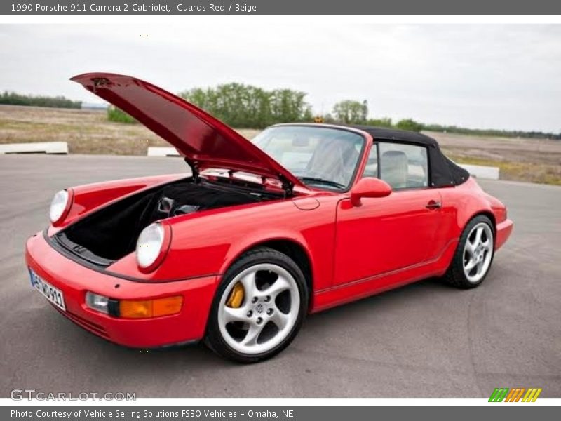 Front 3/4 View of 1990 911 Carrera 2 Cabriolet