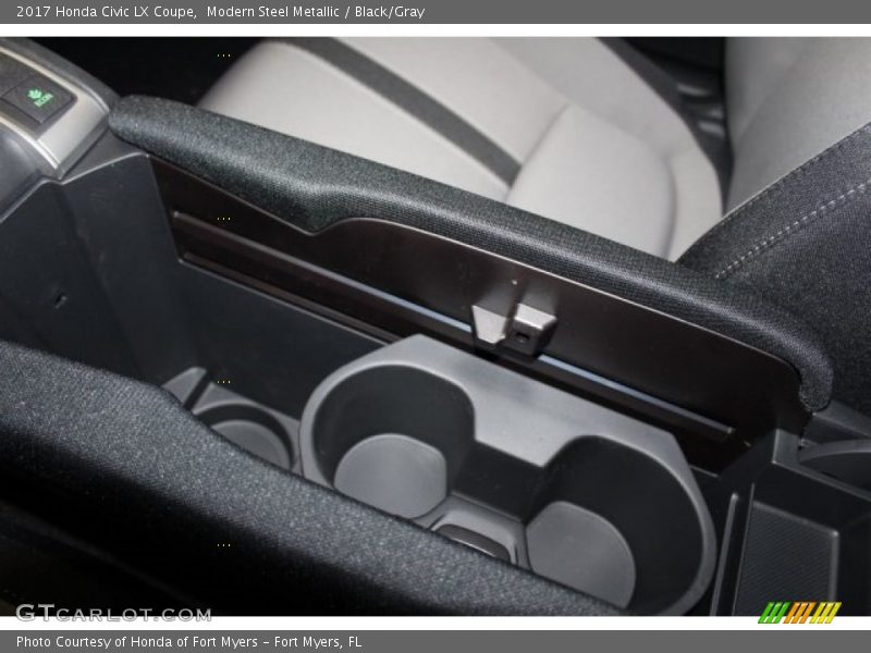 Modern Steel Metallic / Black/Gray 2017 Honda Civic LX Coupe
