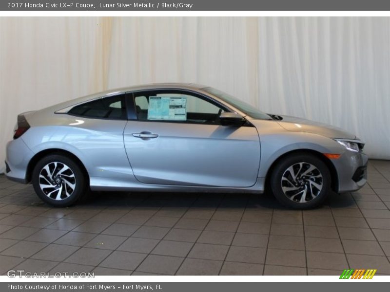 Lunar Silver Metallic / Black/Gray 2017 Honda Civic LX-P Coupe