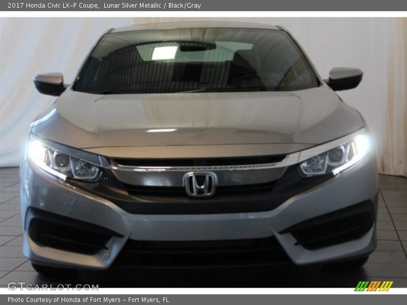 Lunar Silver Metallic / Black/Gray 2017 Honda Civic LX-P Coupe