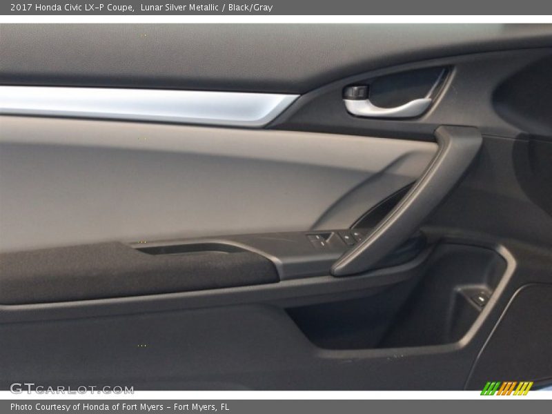 Lunar Silver Metallic / Black/Gray 2017 Honda Civic LX-P Coupe