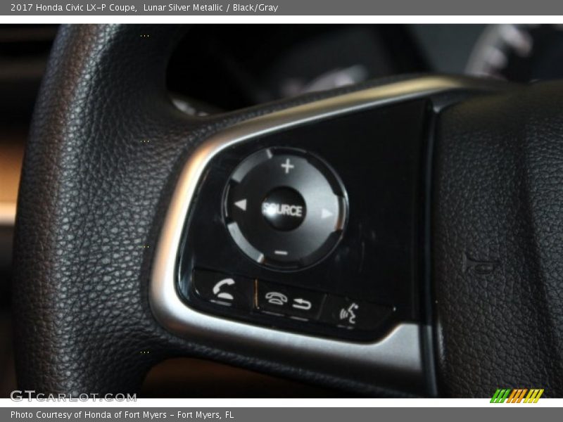Lunar Silver Metallic / Black/Gray 2017 Honda Civic LX-P Coupe