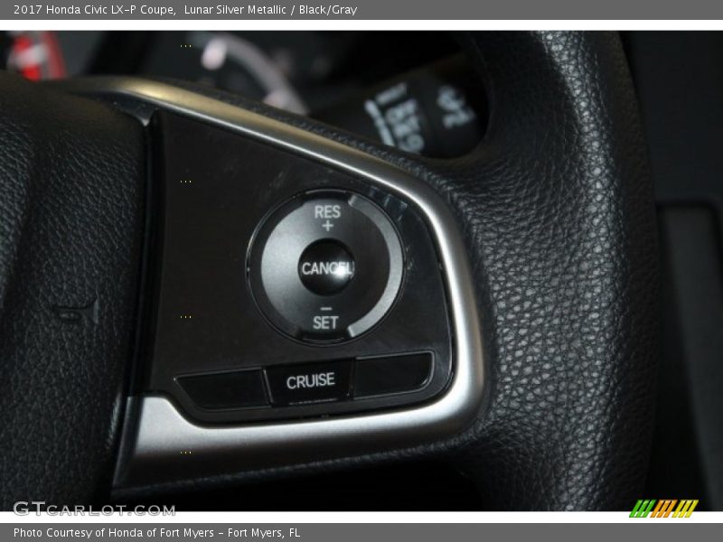 Lunar Silver Metallic / Black/Gray 2017 Honda Civic LX-P Coupe