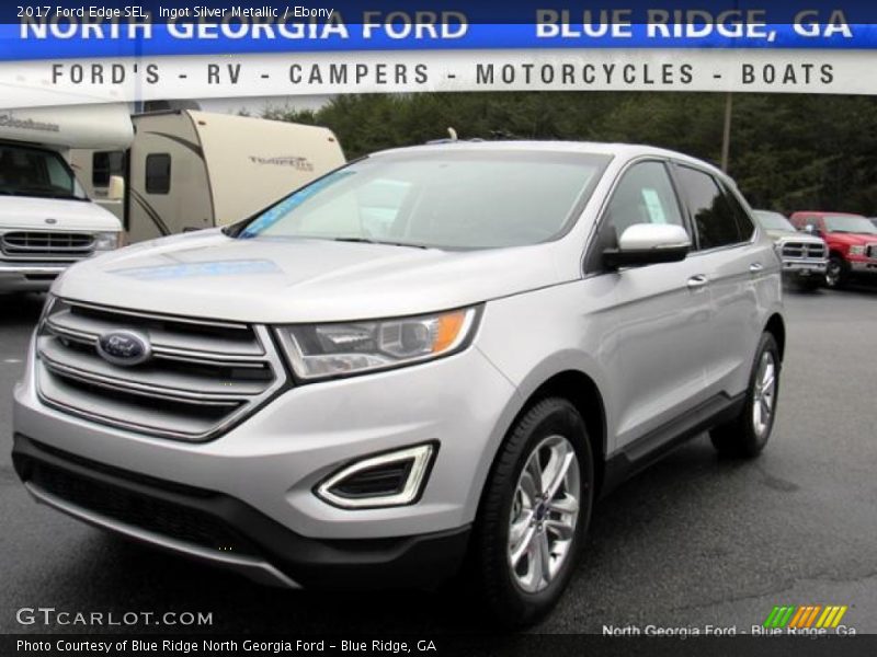 Ingot Silver Metallic / Ebony 2017 Ford Edge SEL