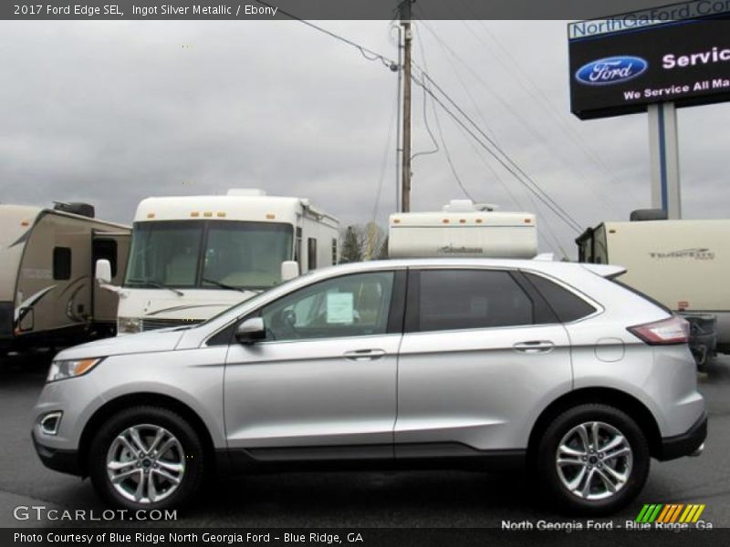 Ingot Silver Metallic / Ebony 2017 Ford Edge SEL