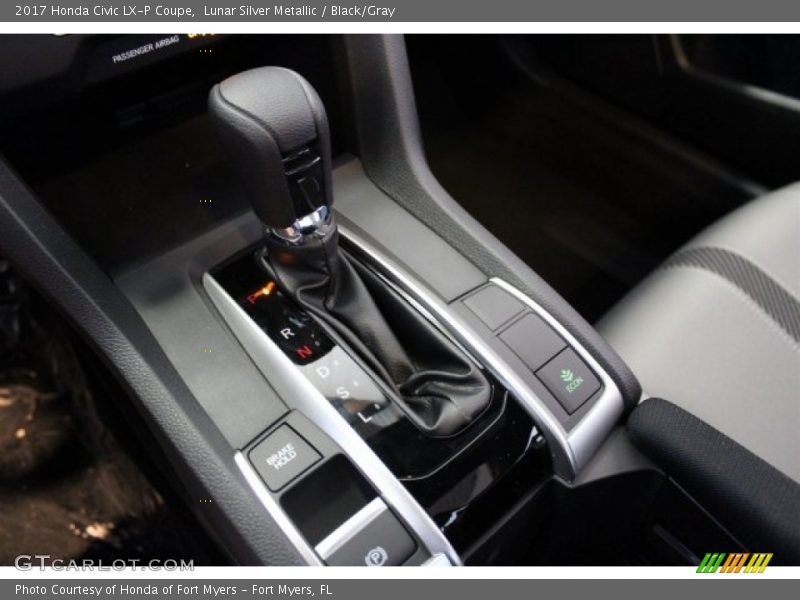 Lunar Silver Metallic / Black/Gray 2017 Honda Civic LX-P Coupe