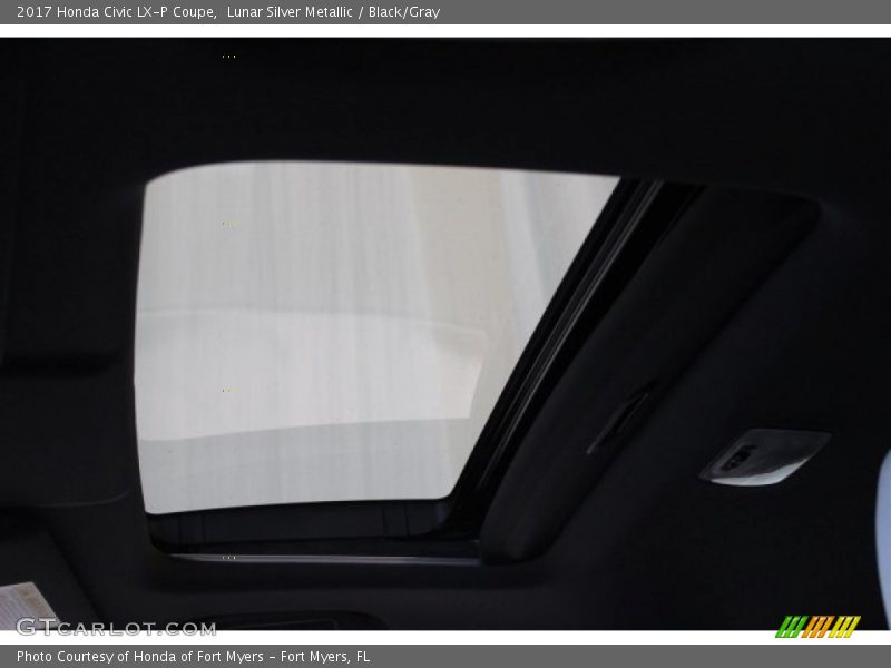 Lunar Silver Metallic / Black/Gray 2017 Honda Civic LX-P Coupe