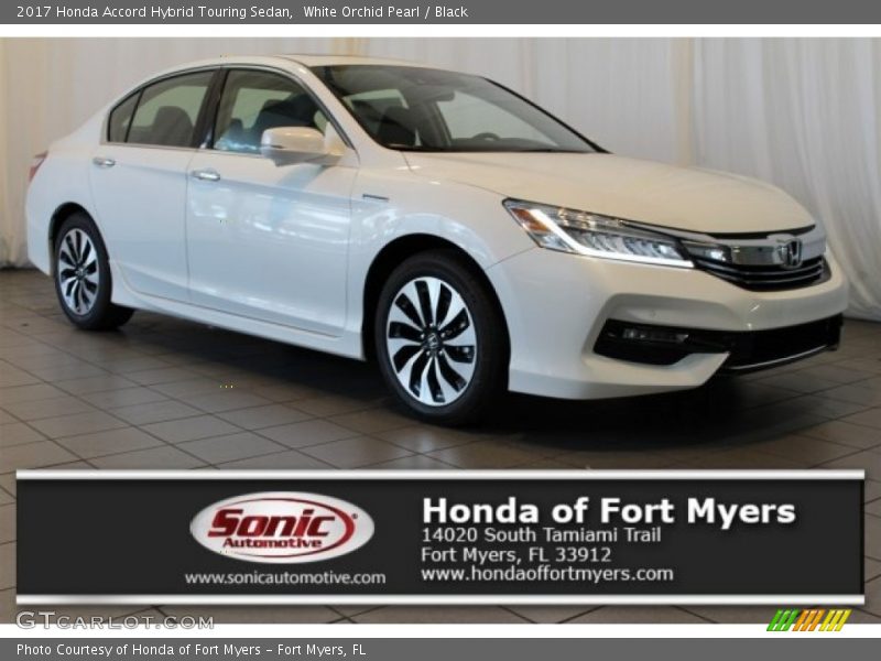 White Orchid Pearl / Black 2017 Honda Accord Hybrid Touring Sedan