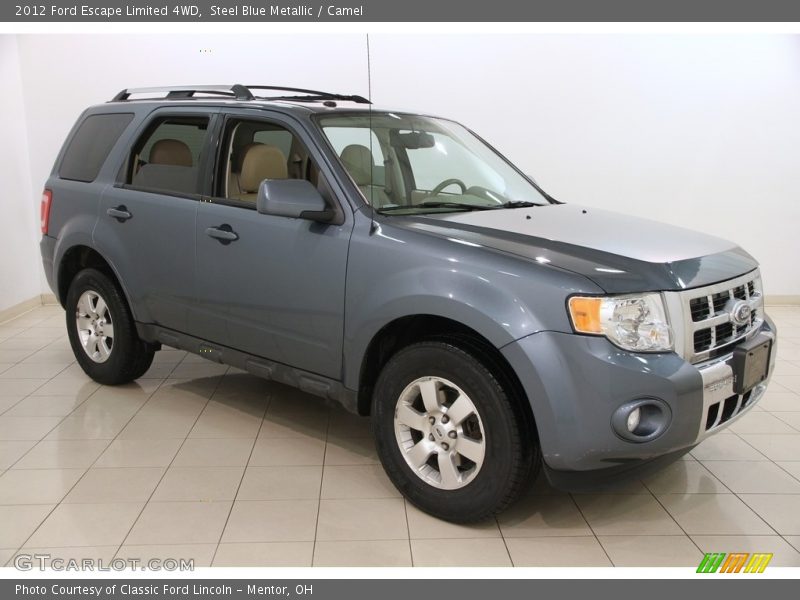 Steel Blue Metallic / Camel 2012 Ford Escape Limited 4WD
