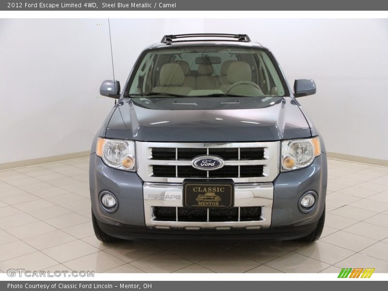 Steel Blue Metallic / Camel 2012 Ford Escape Limited 4WD