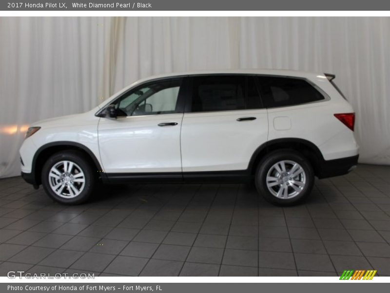 White Diamond Pearl / Black 2017 Honda Pilot LX