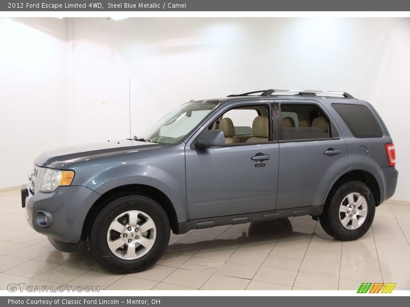 Steel Blue Metallic / Camel 2012 Ford Escape Limited 4WD