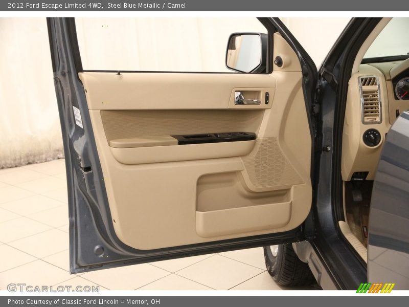 Steel Blue Metallic / Camel 2012 Ford Escape Limited 4WD