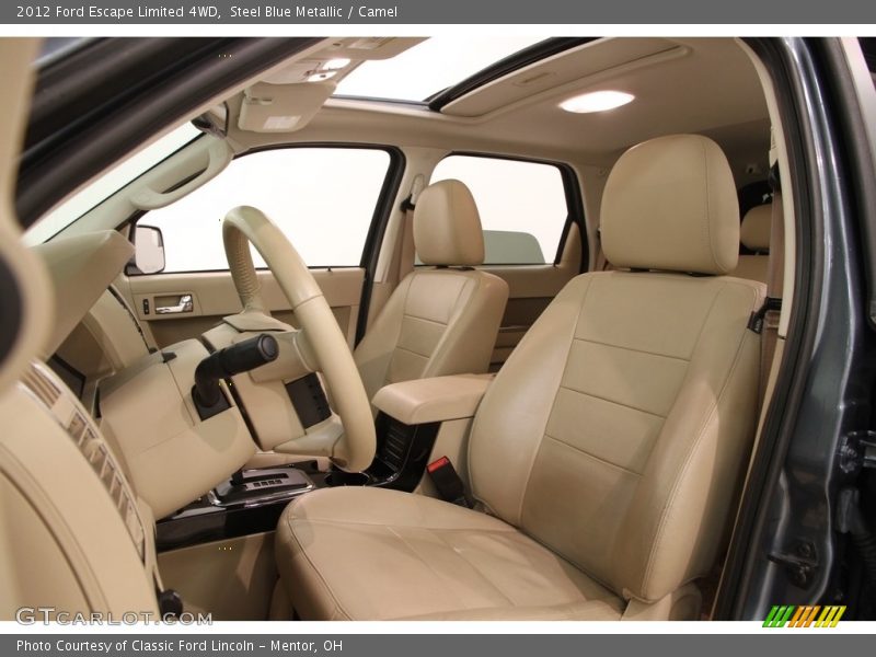 Steel Blue Metallic / Camel 2012 Ford Escape Limited 4WD