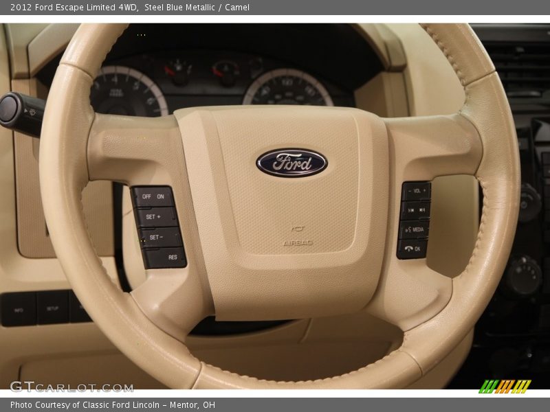 Steel Blue Metallic / Camel 2012 Ford Escape Limited 4WD