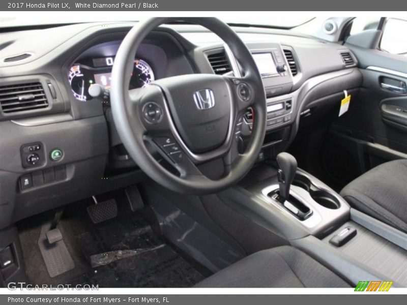 White Diamond Pearl / Black 2017 Honda Pilot LX