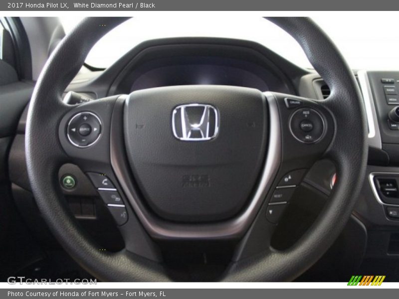White Diamond Pearl / Black 2017 Honda Pilot LX