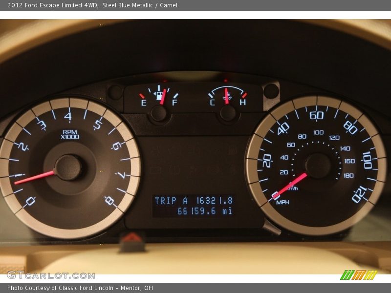 Steel Blue Metallic / Camel 2012 Ford Escape Limited 4WD