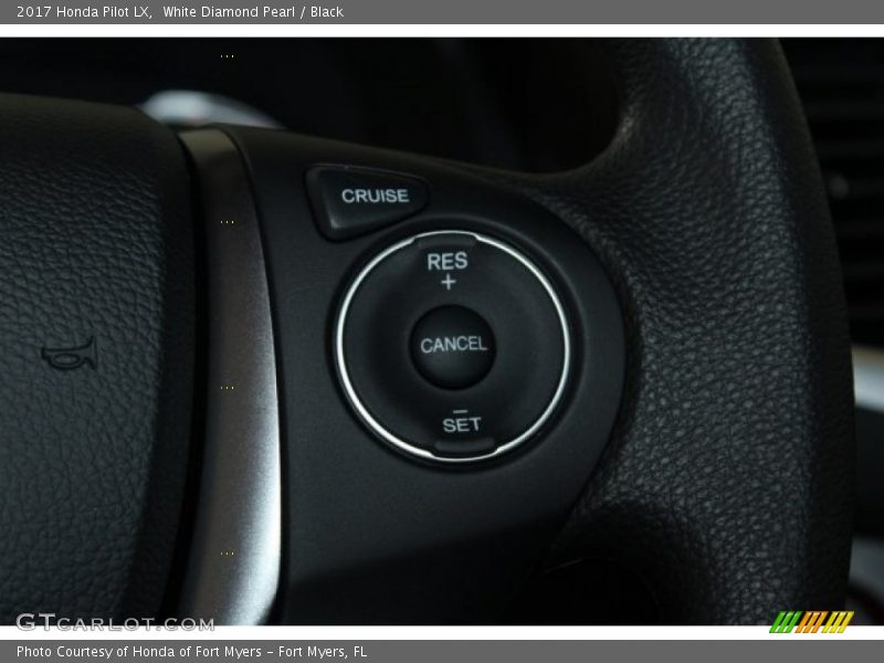White Diamond Pearl / Black 2017 Honda Pilot LX
