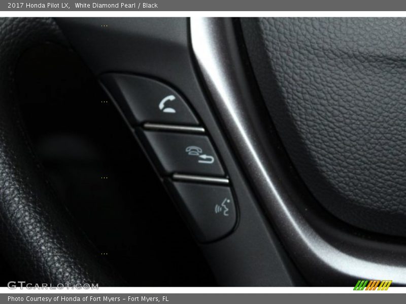 White Diamond Pearl / Black 2017 Honda Pilot LX
