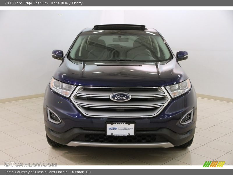 Kona Blue / Ebony 2016 Ford Edge Titanium