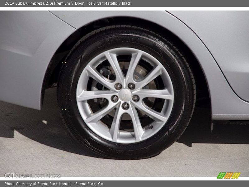 Ice Silver Metallic / Black 2014 Subaru Impreza 2.0i Premium 5 Door
