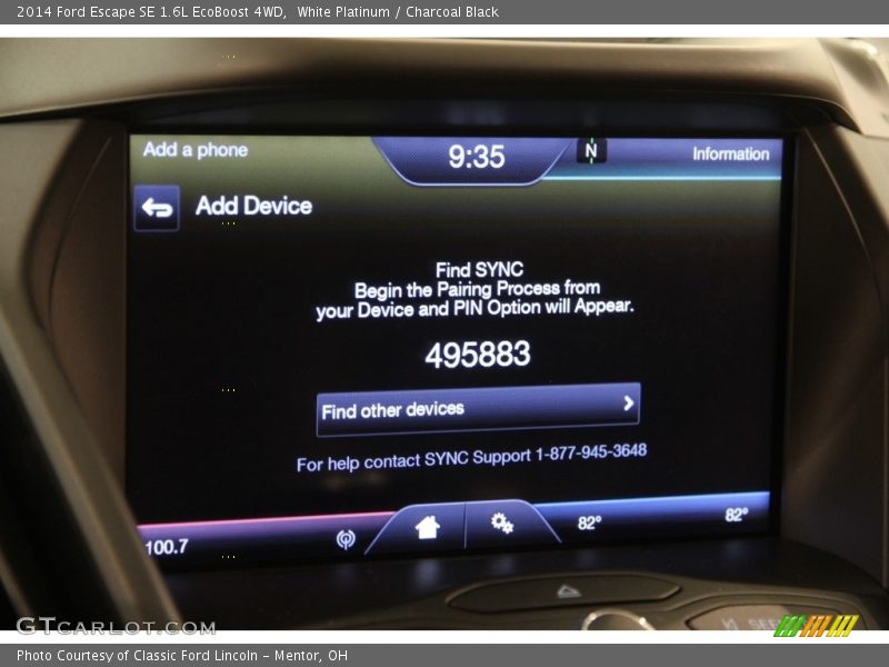 White Platinum / Charcoal Black 2014 Ford Escape SE 1.6L EcoBoost 4WD