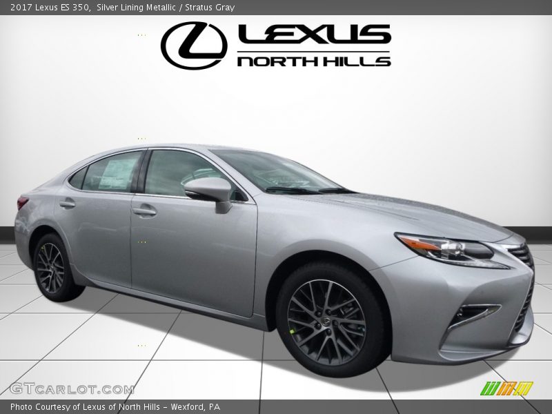 Silver Lining Metallic / Stratus Gray 2017 Lexus ES 350