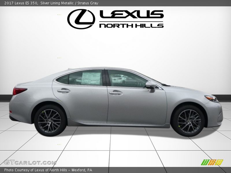 Silver Lining Metallic / Stratus Gray 2017 Lexus ES 350