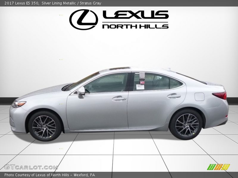 Silver Lining Metallic / Stratus Gray 2017 Lexus ES 350